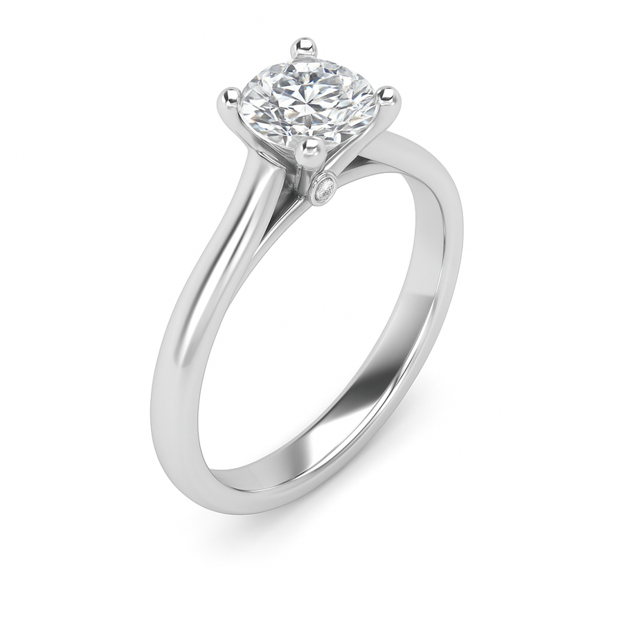 0.70ct Round Cut Brilliant Diamond Solitaire Ring