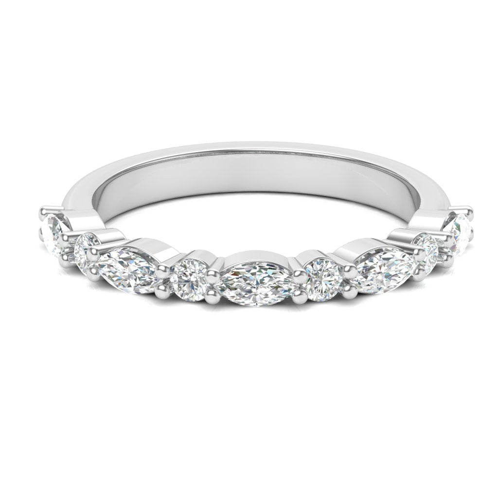 1.00ct Marquise and Round Brilliant Cut Diamond Band