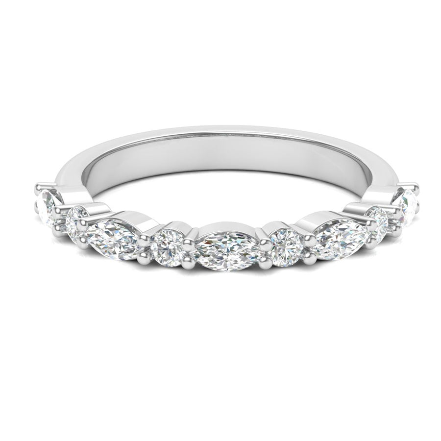 1.00ct Marquise and Round Brilliant Cut Diamond Band