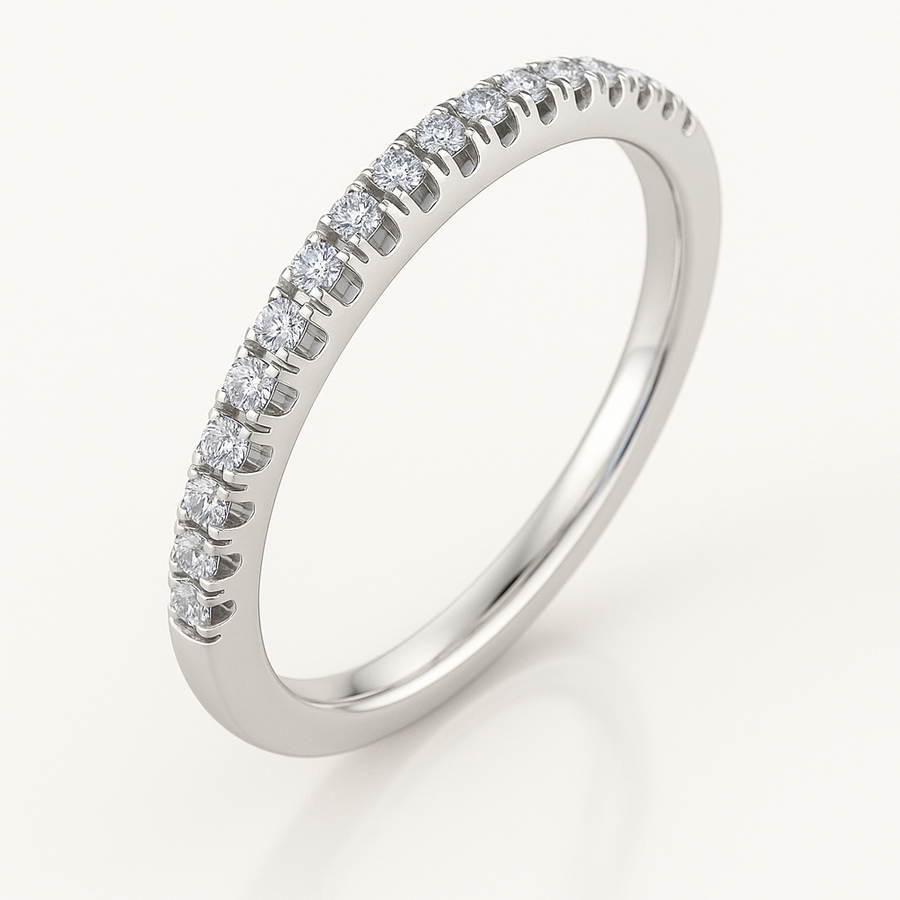 2mm Micro-Set Diamond Wedding Band