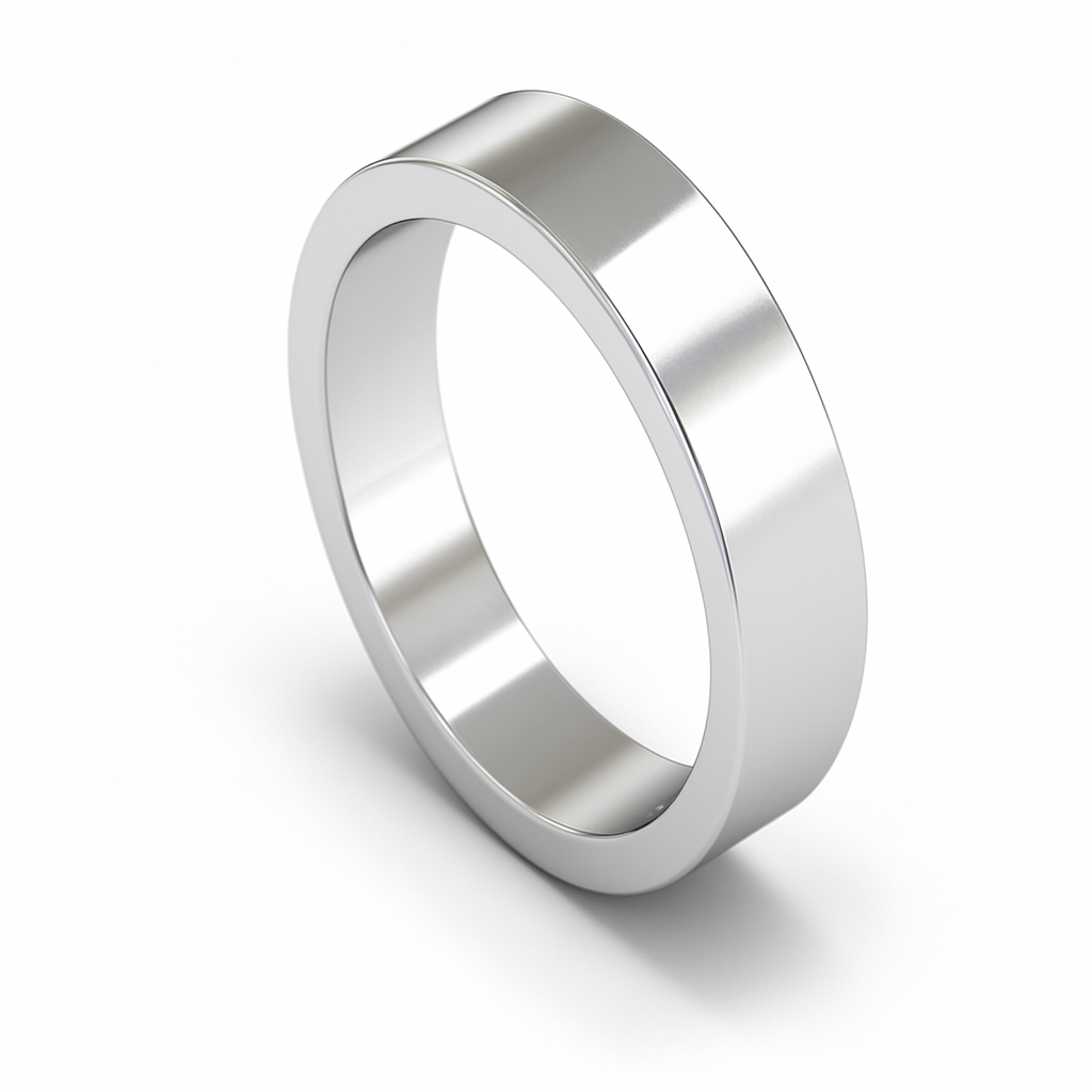 5mm Flat Court Platinum Band