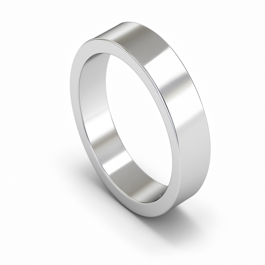5mm Flat Court Platinum Band